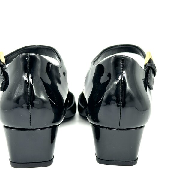 PRADA Modellerie Logo D'Orsay Square Toe Ankle Strap Mary Jane Pumps Heels - Picture 12 of 16